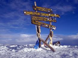 Uhuru Peak-- Summit of Mt. KIlimanjaro, our final destination!